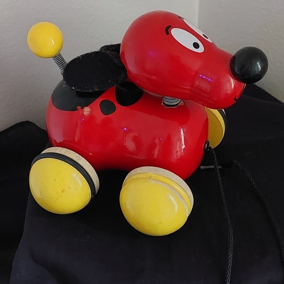 Vintage Vilac Wooden Dog Pull Toy - Picture 2 of 12